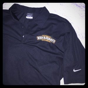 ⛳️✔️Black NIKE GOLF SHIRT "BEN & JERRY'S 🍦"