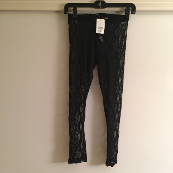Black Lace Leggings / BNWT - Picture 2 of 4