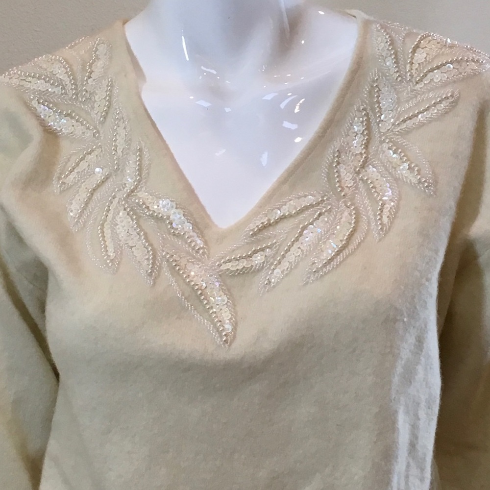 VINTAGE Beaded Sweater