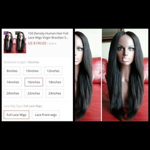 SOLD! Brazilian Silky Straight Full Lace Wig (OBO)