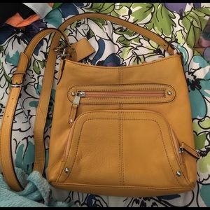 Leather cross body Handbag