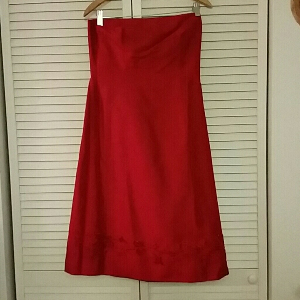 Strapless​ Coctel dress with sequins- Ann Taylor