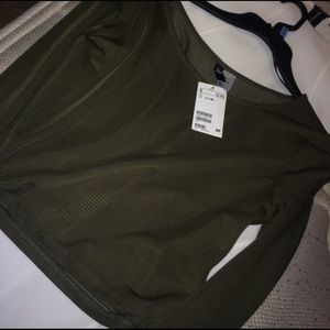 sheer long sleeve crop top