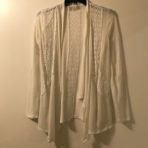 White lacy cardigan