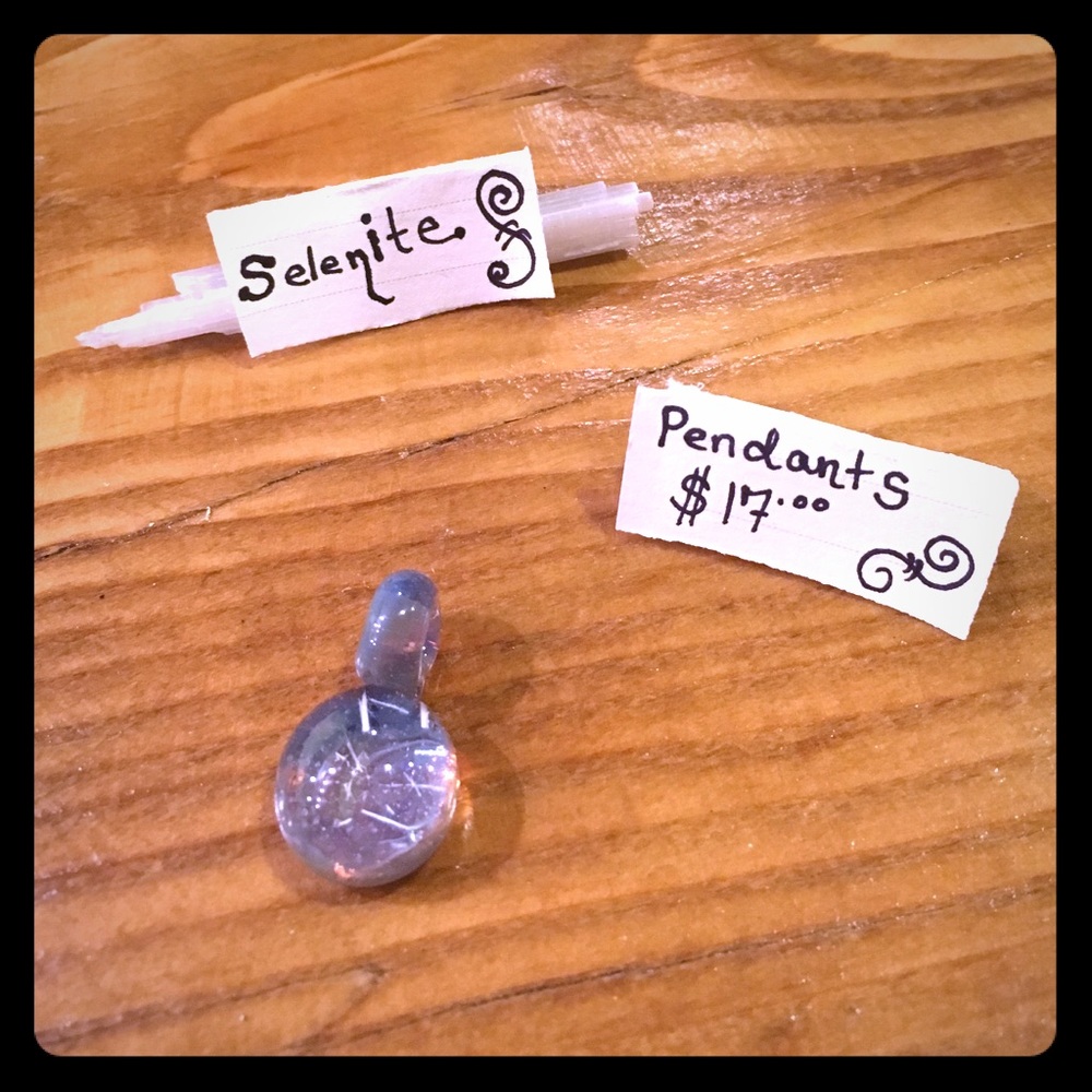Selenite pendant