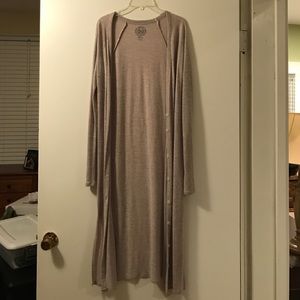 Cream/tan cardigan long very cozy
