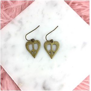 Peace Heart Earrings