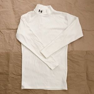 Under Armour White Athletic Long Sleeve Turtleneck