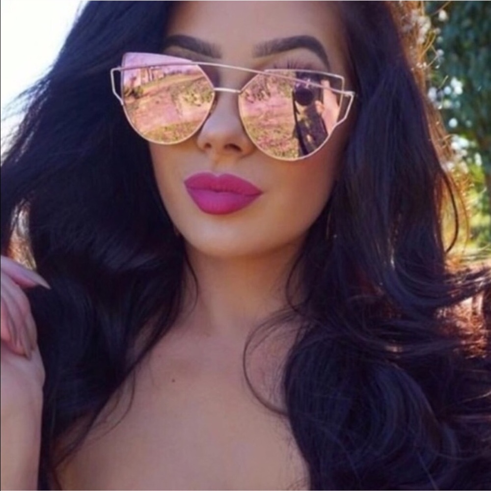 Rose Gold Cat Eye Aviators