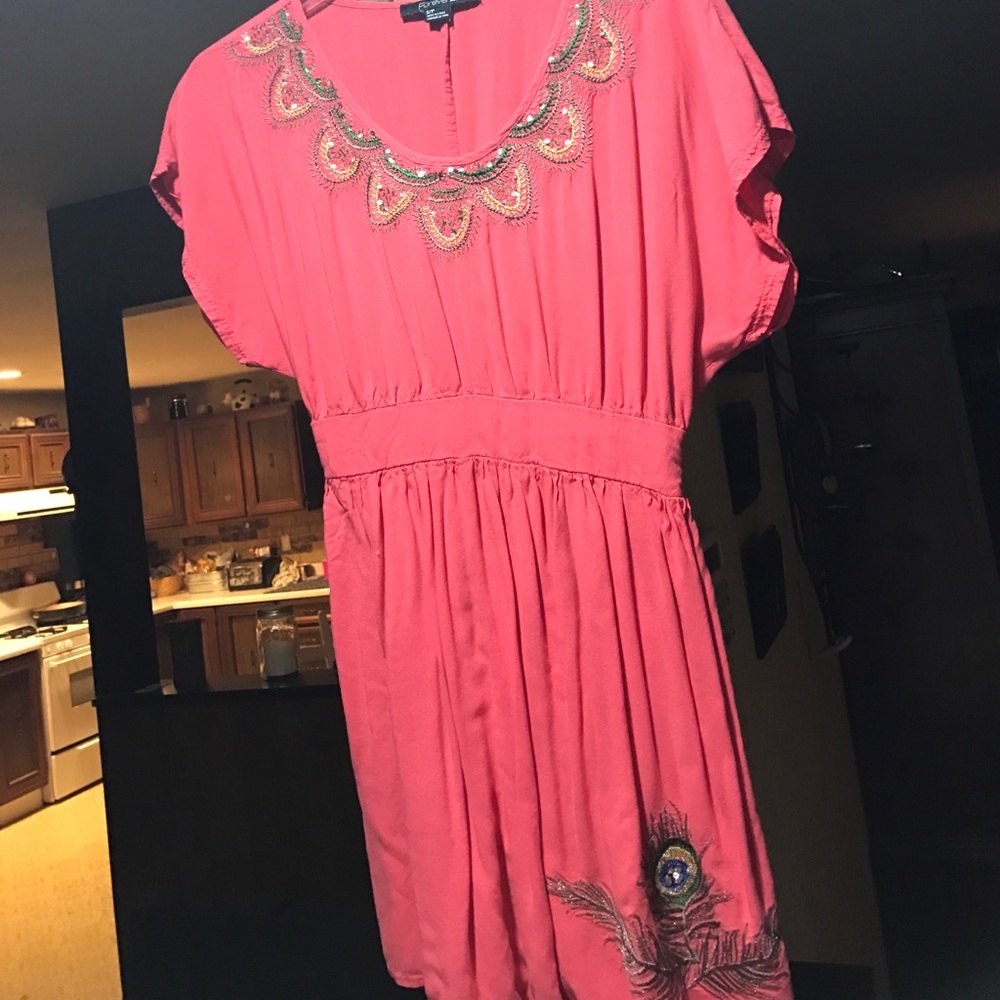 Forever 21 Peach colored midi dress
