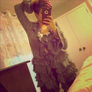 Shabby Chic Ruffled Sweater