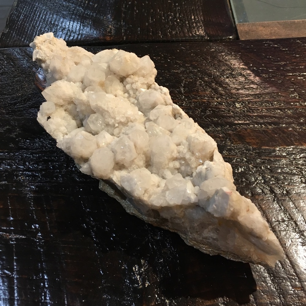 A beautiful milky quartz crystal