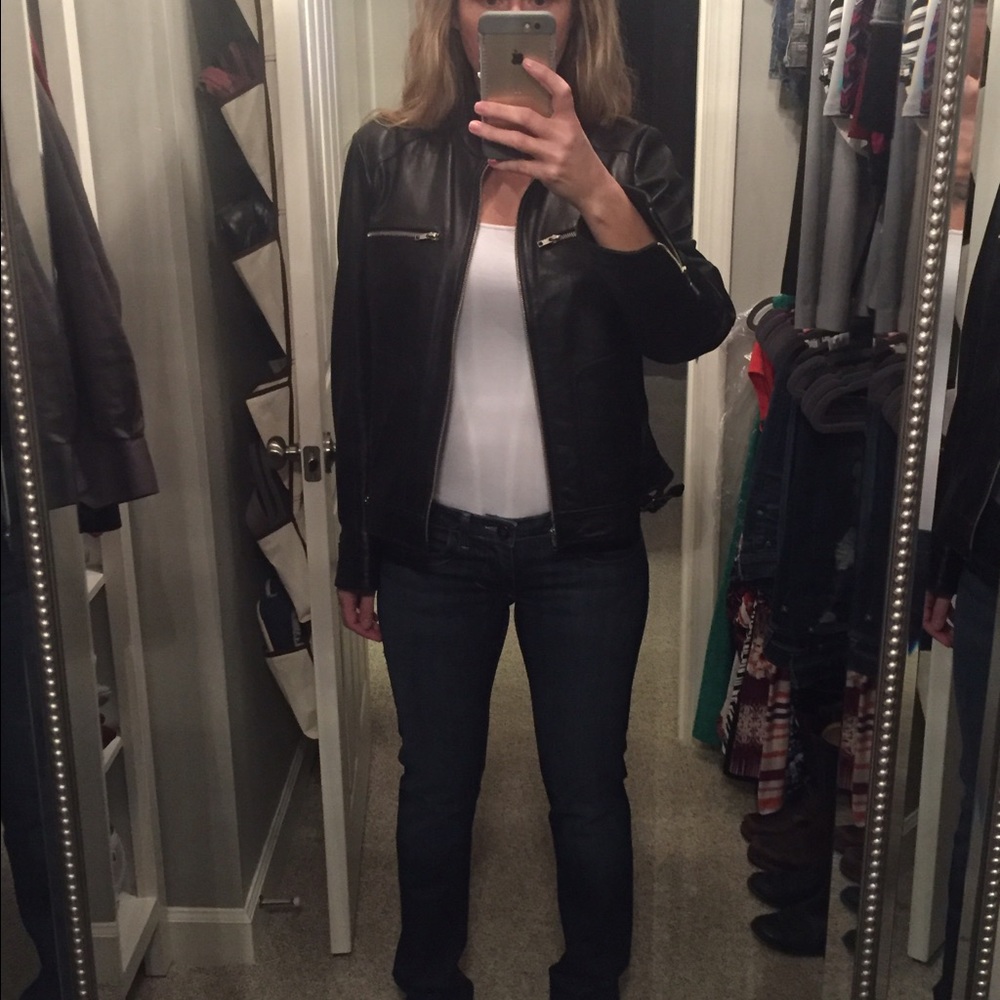 Mossimo Black Leather Motorcycle Jacket