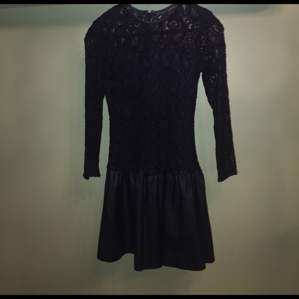 Zara lace and leather dress