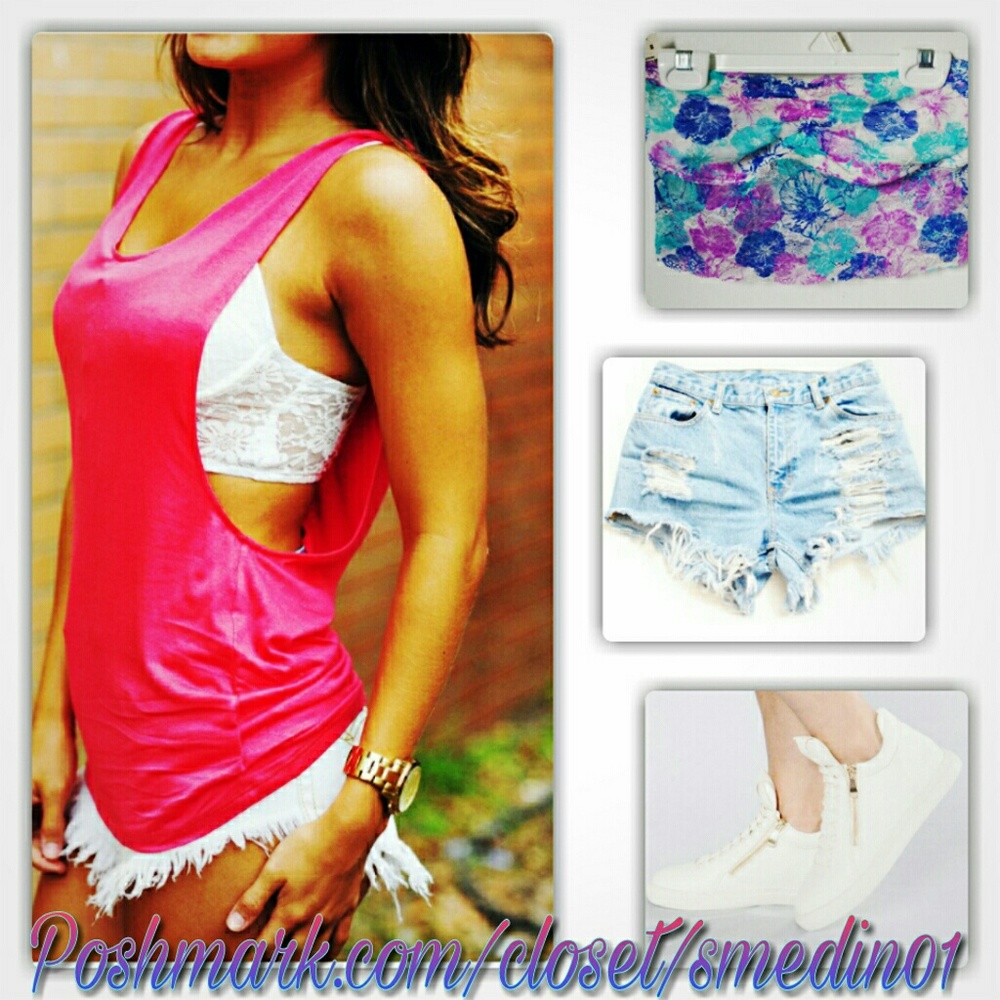 PiNK Victoria Secret PINK lace bandeau multi color