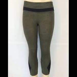Lululemon Run Inspire II crop in Fatigue Green.