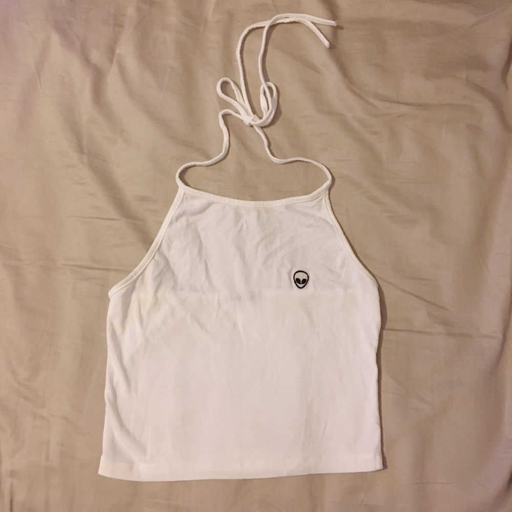 Rare Brandy Melville Alien Halter Top - Picture 2 of 4