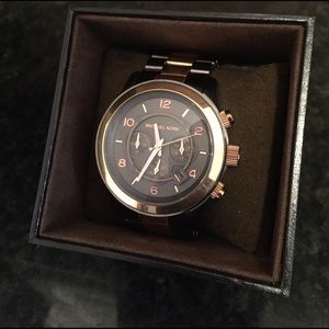 Michael Kors Gunmetal/Rose Gold Watch (preowned)