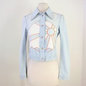 NWT Vintage New York Sun UNGARO Hippie Jean Jacket