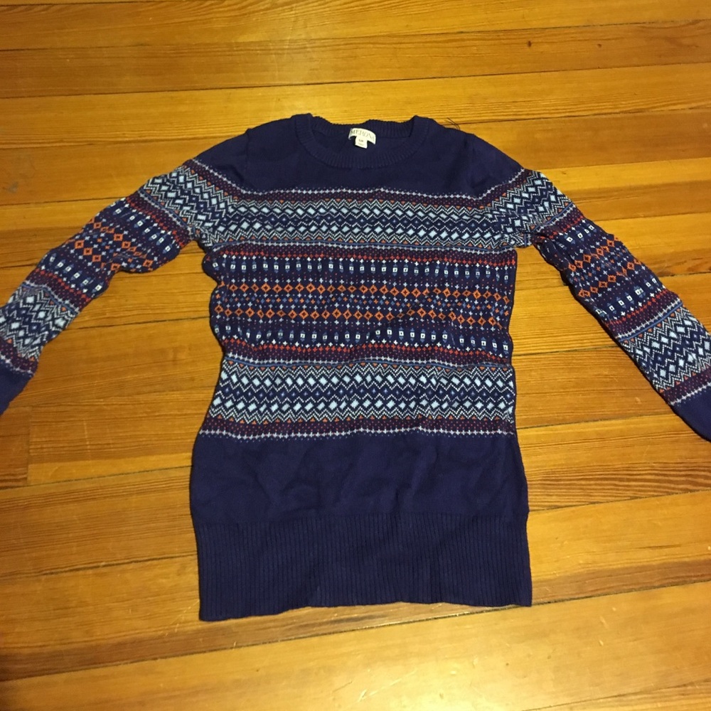 Dark blue patterned sweater