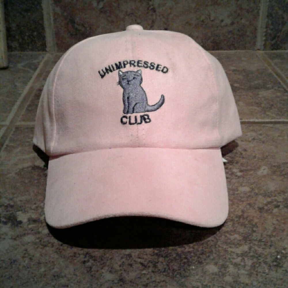 Suede blush baseball cap