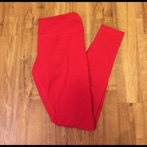 Zella Red Leggings - high rise, full length