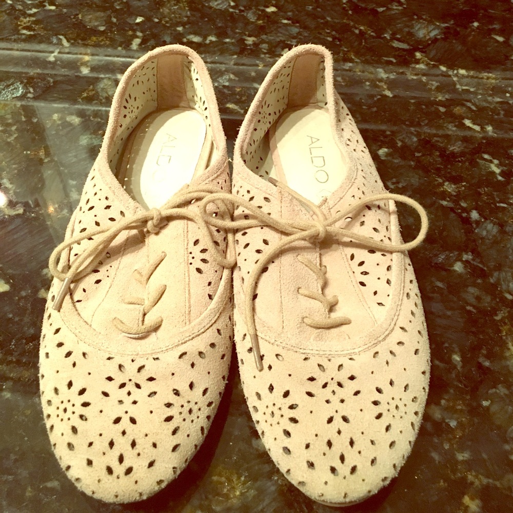 Aldo Suede Cut Out Slip On Flats