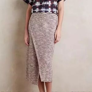 Anthropologie Moth Faux Wrap Sweater Skirt
