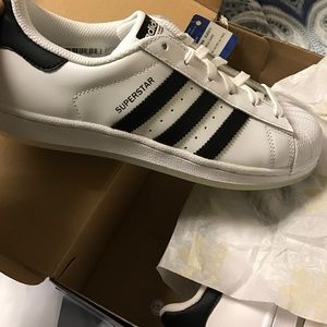 Adidas superstar black white