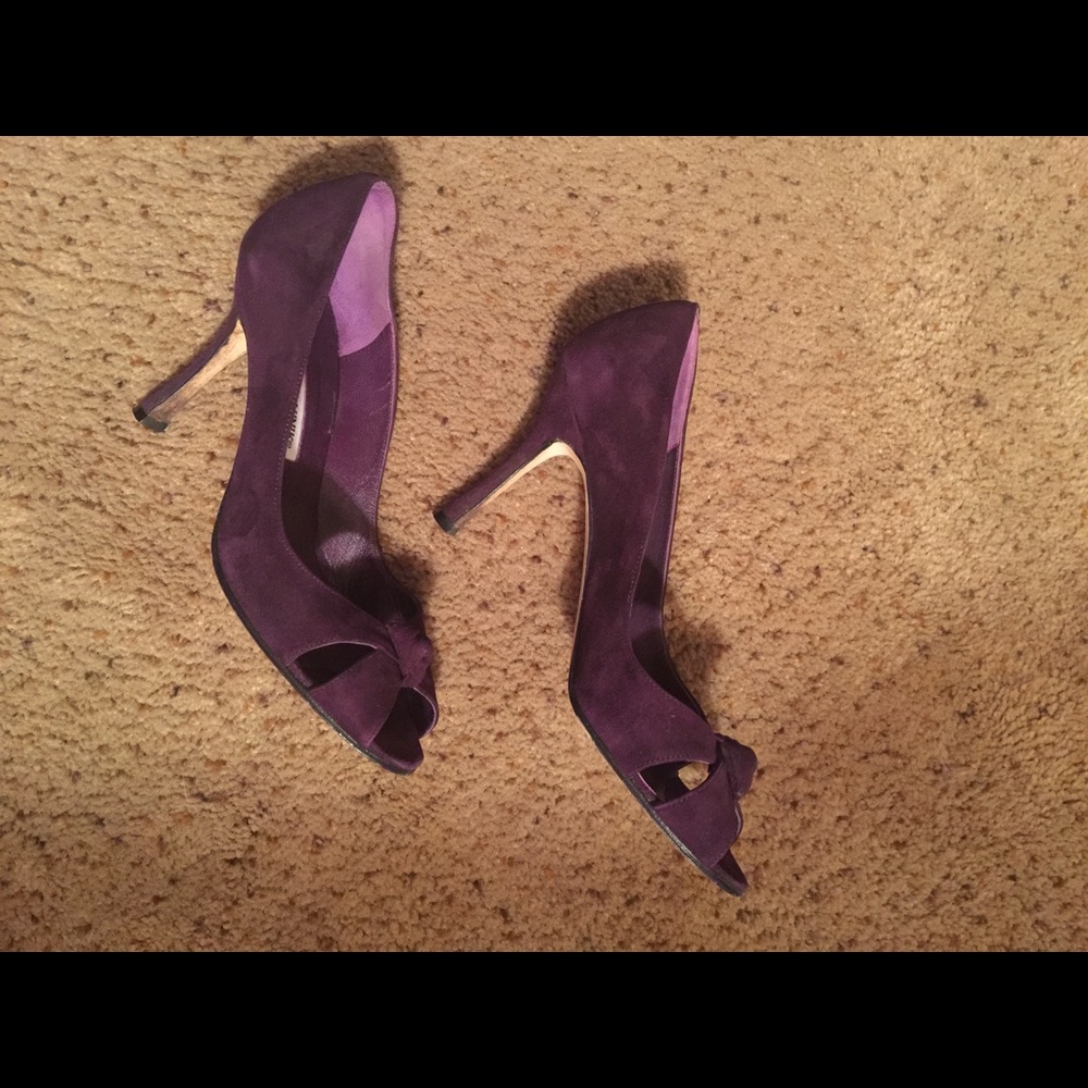 Manolo Blahnik knotted peep toe pump/ shoes