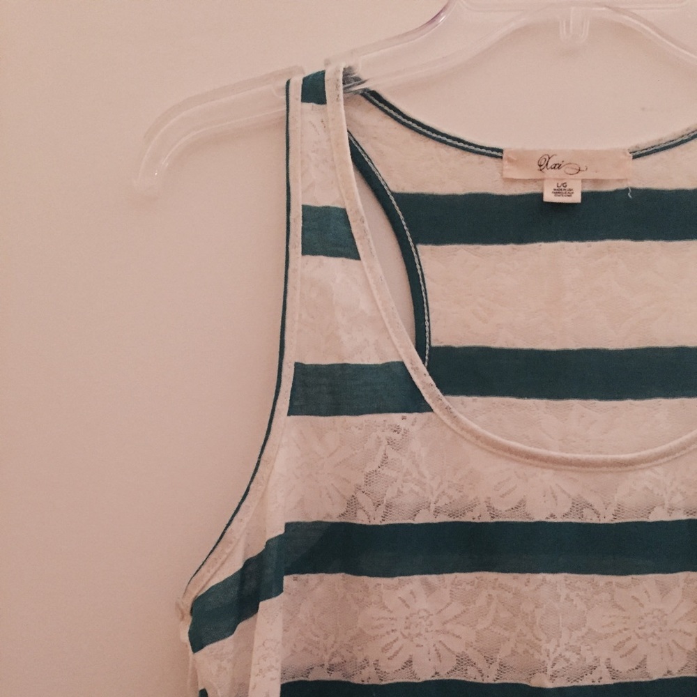 Forever 21 Lacey Striped Tank