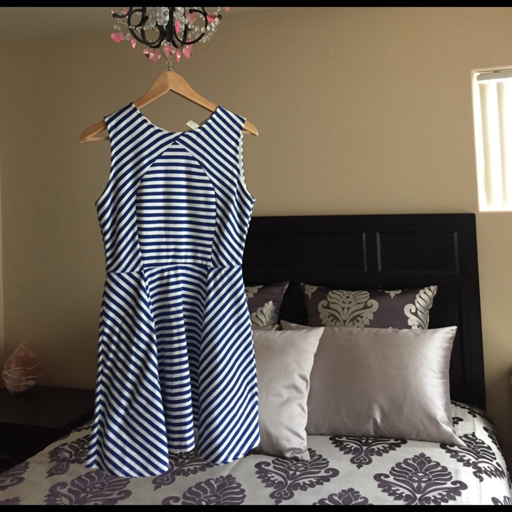 Blue Stripped Dress Size M