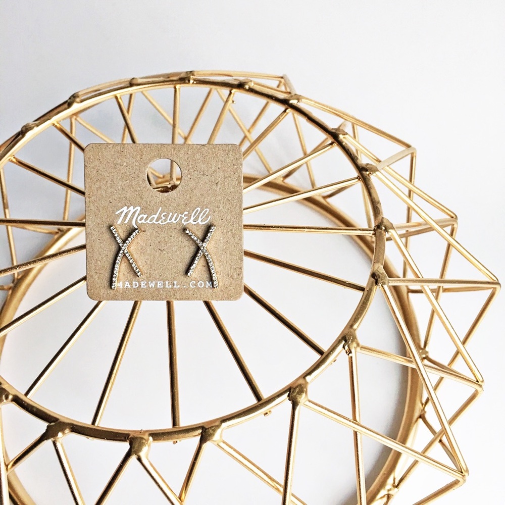 ⭐️ LAST ONE ⭐️ Madewell X-Shaped Pavé Earrings - Picture 6 of 6