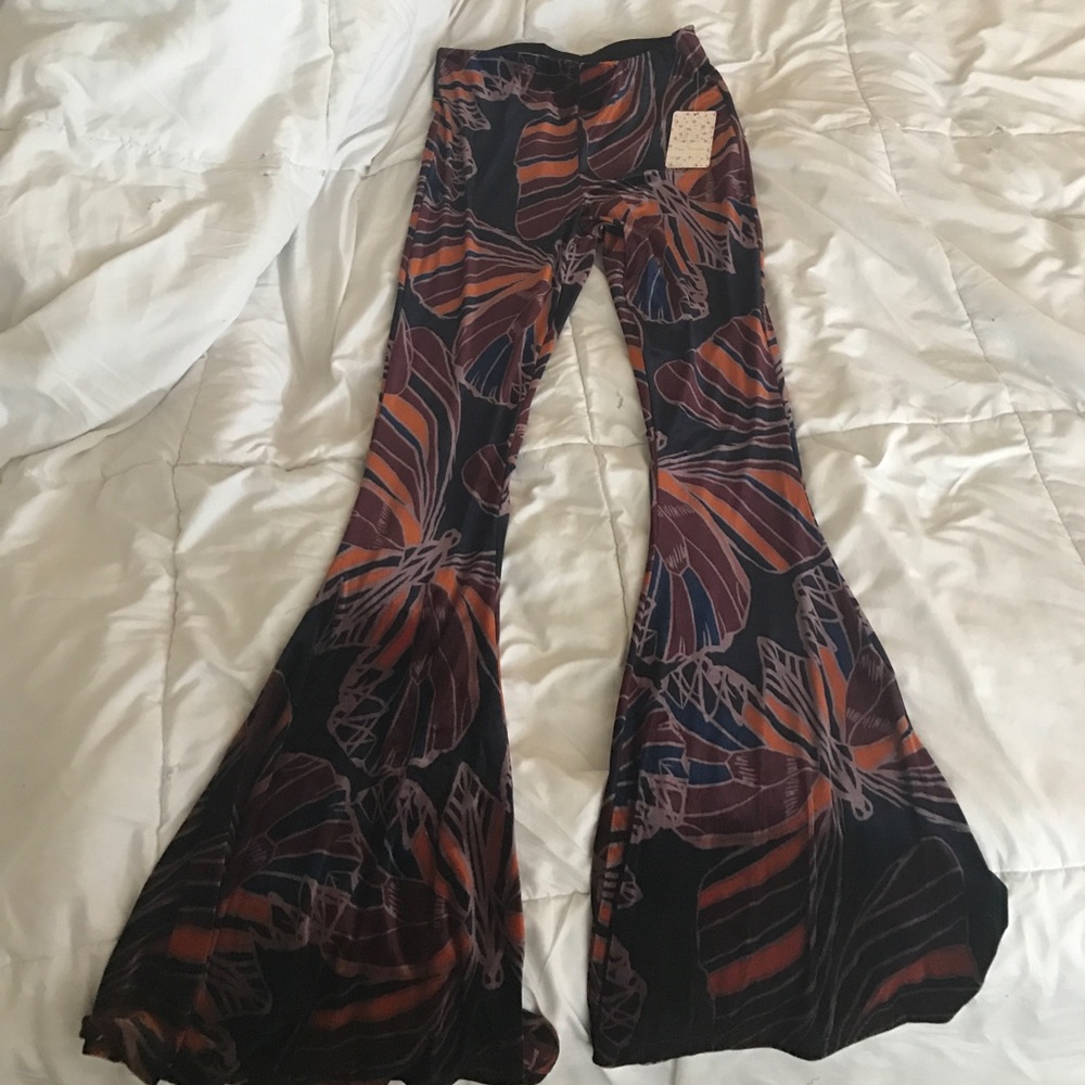 NWT Free People velvet bell bottoms