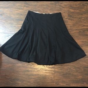 Black flare skirt