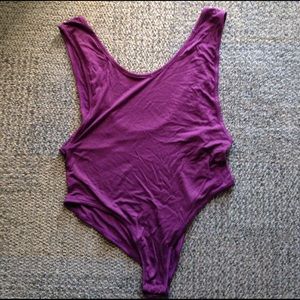 Burgundy low-side Bodysuit