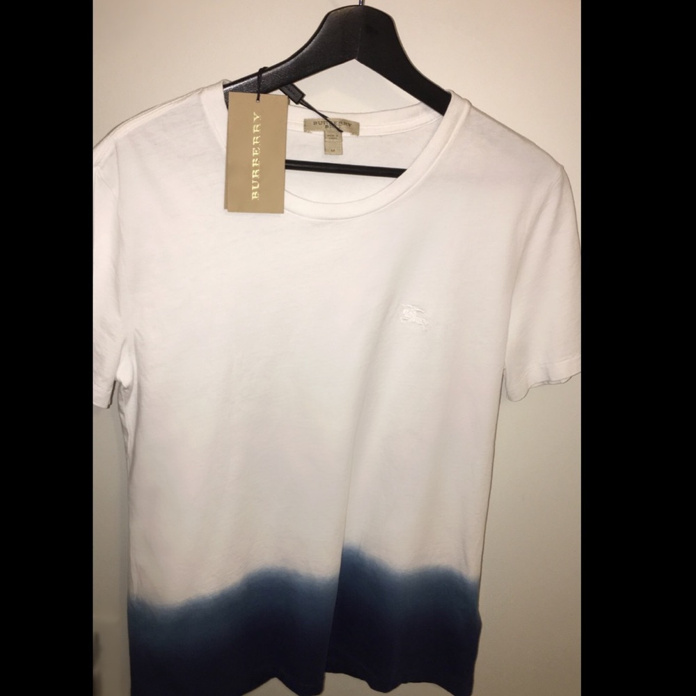 LIMTED EDITION! BURBERRY MENS T-SHIRT 👕BLUE OMBRÉ