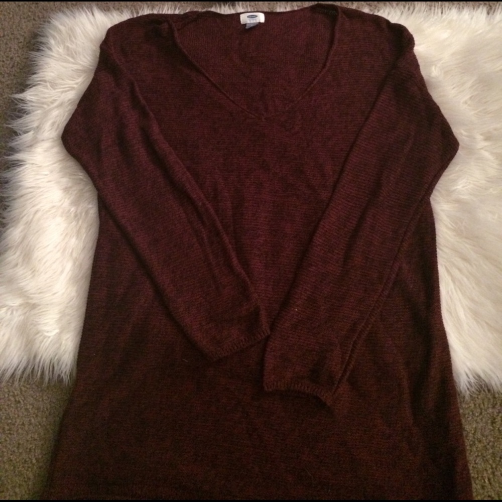 Black and dark red marble sweater.