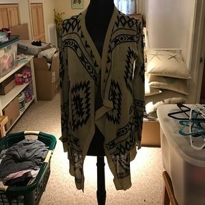 Aztec Print Flowy Cardigan