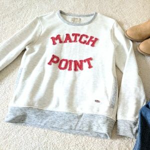 Zara match point sweatshirt