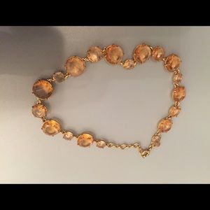 J Crew Gold Gemstone Necklace