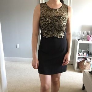 NWT Little black dress with gold embellishments