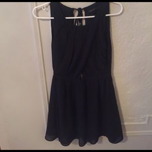 Black keyhole open back dress