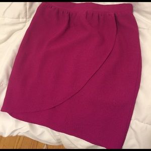 Magenta high waisted skirt