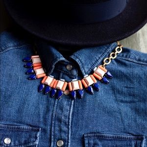 J. Crew statement necklace looks great with denim!