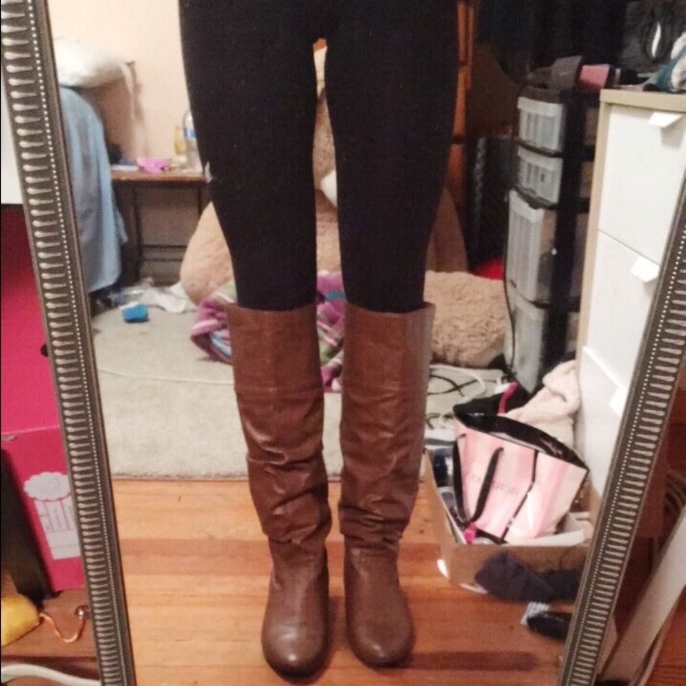 Chestnut Knee High Boots