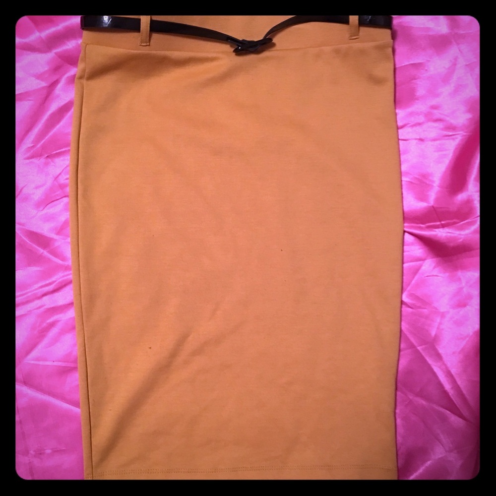 Mustard color Mini skirt