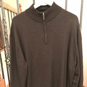 Pronto Uomo half zip sweater brown