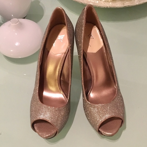 Worthington Shoes - Platform sequin sparkle metallic heels Worthington