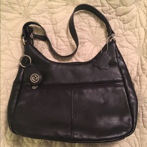 Giani Bernini Black Leather Shoulder Bag